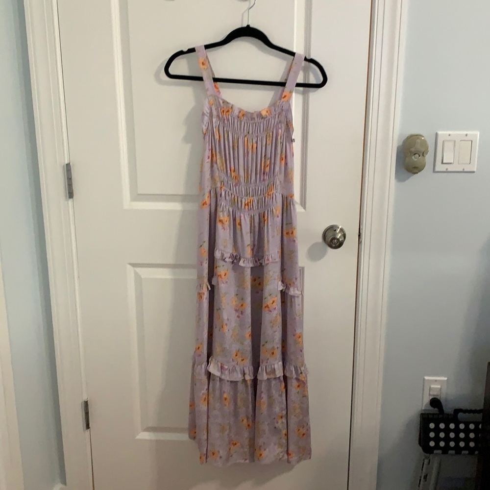NWT Rebecca Taylor Silk, Floral Tiered Maxi Dress - Picture 2 of 14